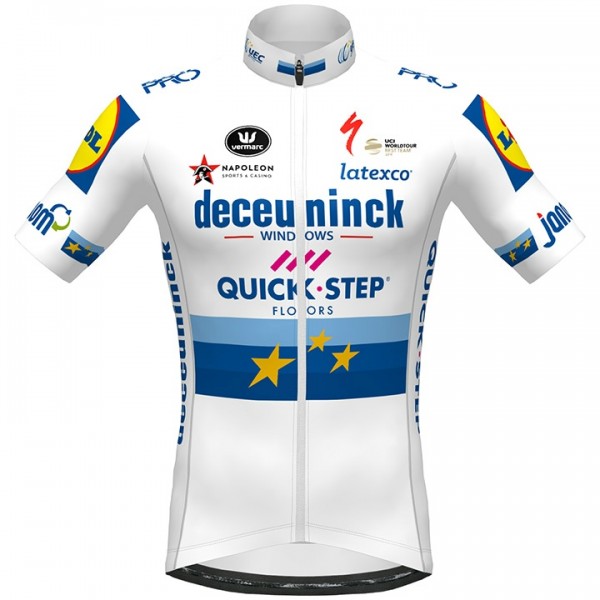 Fahrradbekleidung Radsport 2020 DECEUNINCK QUICK-STEP European Champion Trikot Kurzarm Outlet Radtrikot De Fahrradbekleidung Radsport 2020 DECEUNINCK QUICK-STEP European Champion Trikot Kurzarm Outlet Radtrikot De