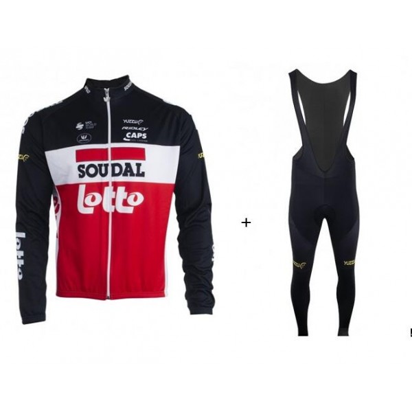 Fahrradbekleidung Radsport 2020 LOTTO SOUDAL Trikot Langarm+ Trägerh Radtrikot De