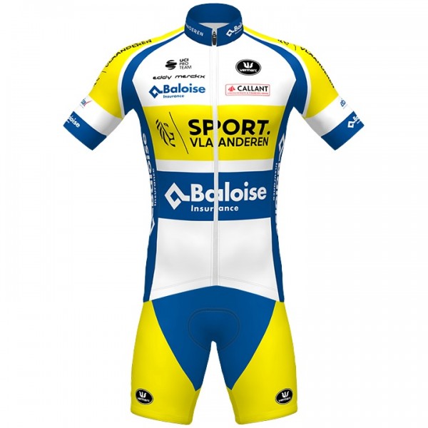 Fahrradbekleidung Radsport 2020 Sport Vlaanderen-Baloise Vermarc Radbekleidung Satz Trikot Kurzarm+Fahrradhose Se Radtrikot De