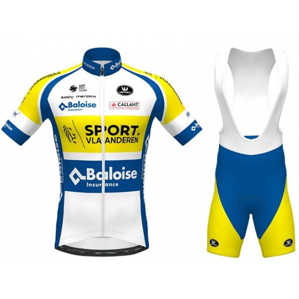 Fahrradbekleidung Radsport 2020 Sport Vlaanderen-Baloise Vermarc Radbekleidung Satz Trikot Kurzarm+Trägerhosen Se Radtrikot De