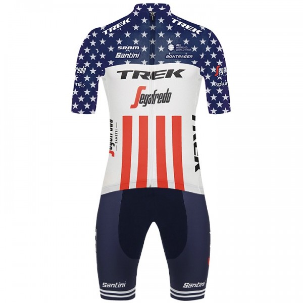 Fahrradbekleidung Radsport 2020 TREK-SEGAFREDO Amerikanischer Meister Radbekleidung Satz Trikot Kurzarm+Fahrradhose Se Radtrikot De