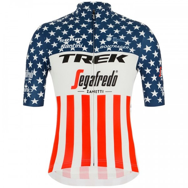 Fahrradbekleidung Radsport 2020 TREK-SEGAFREDO Amerikanischer Meister Trikot Kurzarm Outlet Radtrikot De