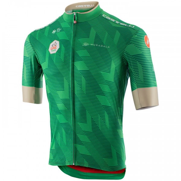 Fahrradbekleidung Radsport 2020 UAE Tour Trikot Kurzarm Outlet Grün Radtrikot De