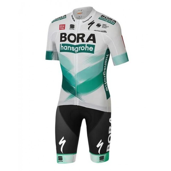 Fahrradbekleidung Radsport 2020 BORA-hansgrohe TDF Radbekleidung Satz Trikot Kurzarm+Trägerhosen Set Outl Radtrikot De