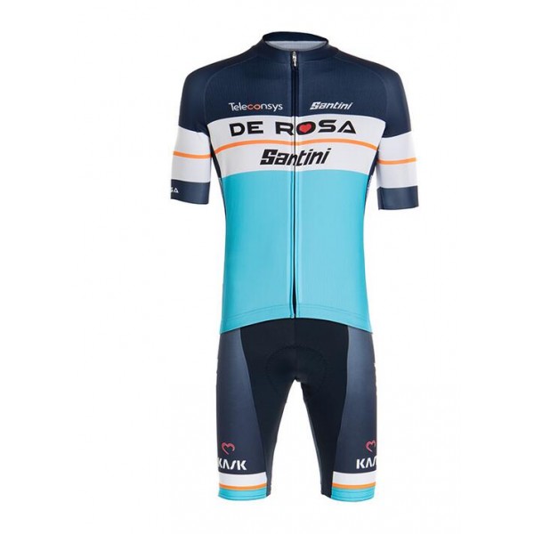 Fahrradbekleidung Radsport 2020 DE-ROSA SANTINI Radbekleidung Satz Trikot Kurzarm+Trägerhosen Set Outl Radtrikot De