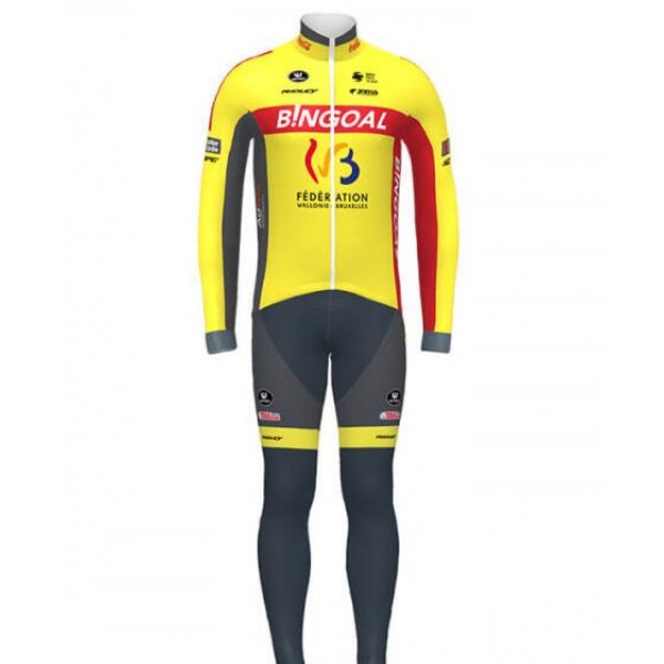 Fahrradbekleidung Radsport 2020 Wallonie Bruxelles Set Radbekleidung Trikot Langarm+ Trägerhos Radtrikot De
