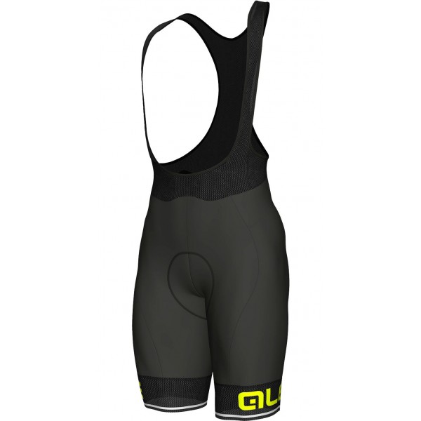Übergröße ALE CORSA Trägerhose kurz schwarz/neongelb