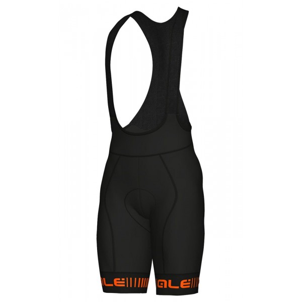 ALE STRADA Trägerhose kurz schwarz/orange