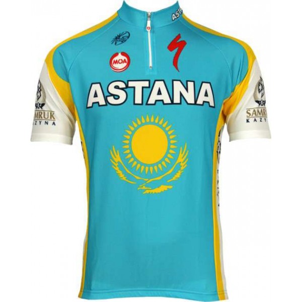 Astana 2010 Kurzarmtrikot mit kurzem Reißverschluss Astana 2010 Kurzarmtrikot mit kurzem Reißverschluss