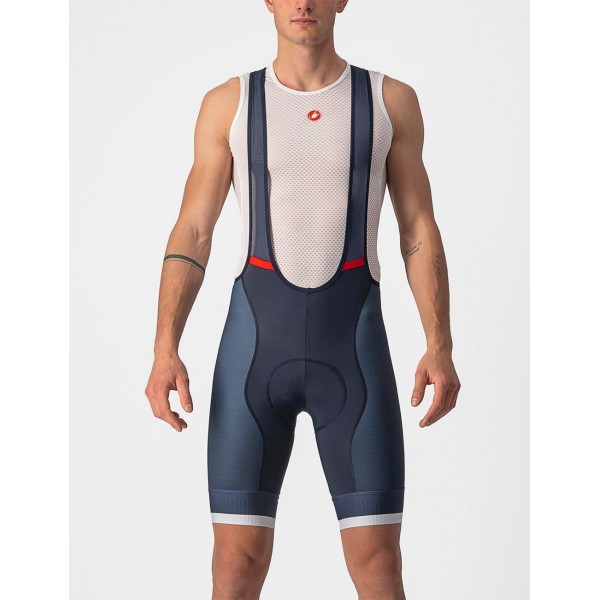 COMPETIZIONE KIT Trägerhose kurz blau/weiß-silber COMPETIZIONE KIT Trägerhose kurz blau/weiß-silber