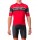 SCORPIONE 3+COMPETIZIONE KIT Radsport-Set (Kurzarmtrikot+Trägerhose) rot/schwarz