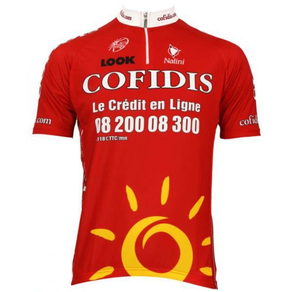 Cofidis 2009 Kurzarmtrikot mit kurzem Reißverschluss Cofidis 2009 Kurzarmtrikot mit kurzem Reißverschluss