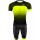 ASCENT Radsport-Set (Radtrikot langer RV+Trägerhose) grün/gelb/schwarz