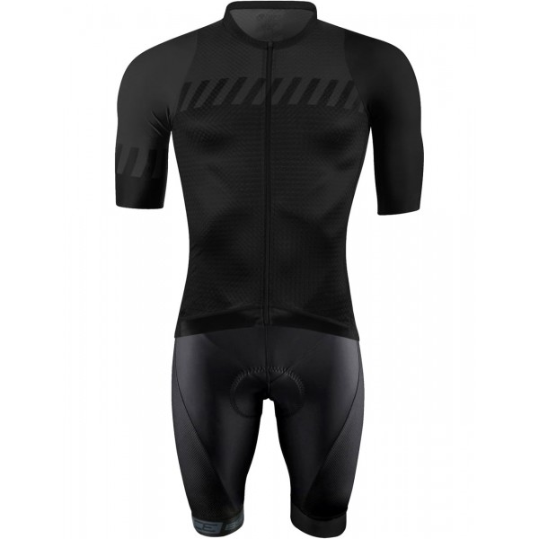 FASHION Radsport-Set (Radtrikot langer RV+Trägerhose) schwarz FASHION Radsport-Set (Radtrikot langer RV+Trägerhose) schwarz