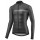 PODIUM Radtrikot langarm schwarz/grau