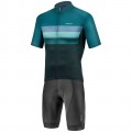 RIVAL Radsport-Set (Kurzarmtrikot+Trägerhose) blau-grün/schwarz RIVAL Radsport-Set (Kurzarmtrikot+Trägerhose) blau-grün/schwarz