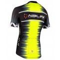 Radsport-Set (Radtrikot BORGO+Trägerhose VILLAGGIO) schwarz/neongelb