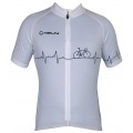 Übergröße Pulse Jersey Radtrikot kurzarm weiß