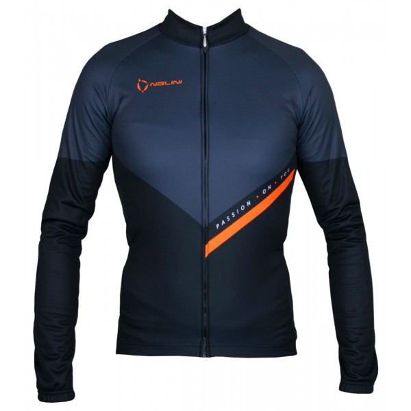 REVENGE Radtrikot langarm schwarz/anthrazit