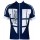 STEEL JERSEY Radtrikot kurzarm blau/weiß