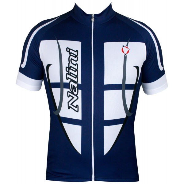 STEEL JERSEY Radtrikot kurzarm blau/weiß STEEL JERSEY Radtrikot kurzarm blau/weiß