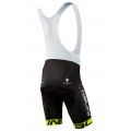Radsport-Set (Radtrikot BORGO+Trägerhose VILLAGGIO) schwarz/neongelb
