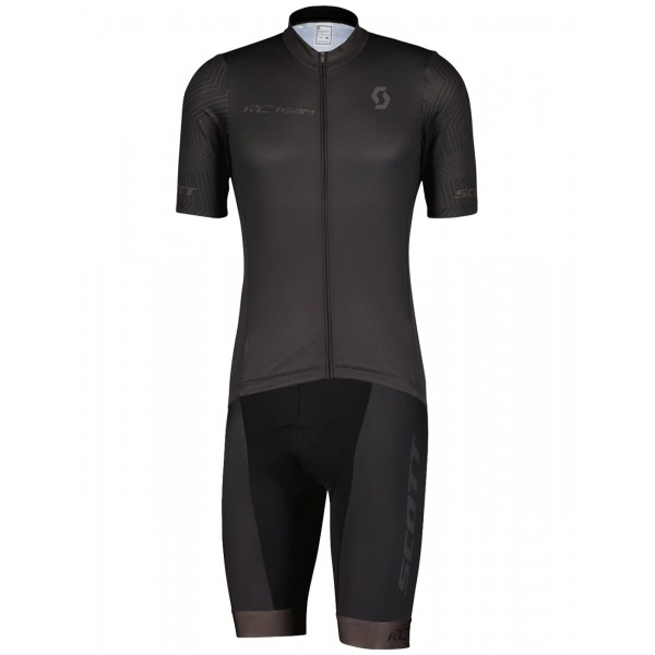 RC TEAM 10 Radsport-Set (Kurzarmtrikot+Trägerhose) schwarz/dunkelgrau RC TEAM 10 Radsport-Set (Kurzarmtrikot+Trägerhose) schwarz/dunkelgrau