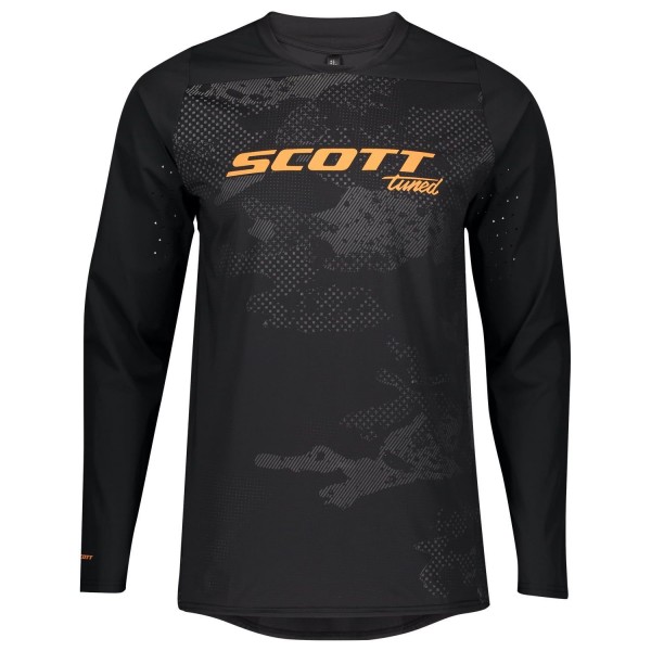 TRAIL TUNED Radtrikot MTB/Freeride langarm schwarz