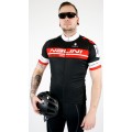 Übergröße KENTY Radtrikot kurzarm schwarz/rot