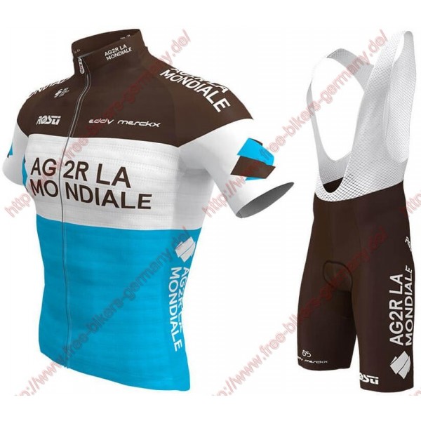 Profiteams AG2R LA MONDIALE 2019 Radbekleidung Satz Trikot Kurzarm+Trägerhosen Se Radtrikot De Profiteams AG2R LA MONDIALE 2019 Radbekleidung Satz Trikot Kurzarm+Trägerhosen Se Radtrikot De