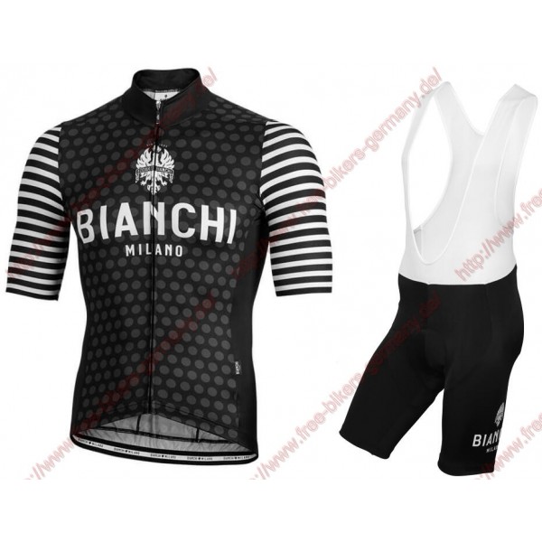 Profiteams BIANCHI MILANO Davoli Black Radbekleidung Satz Trikot Kurzarm+Trägerhosen Se Radtrikot De
