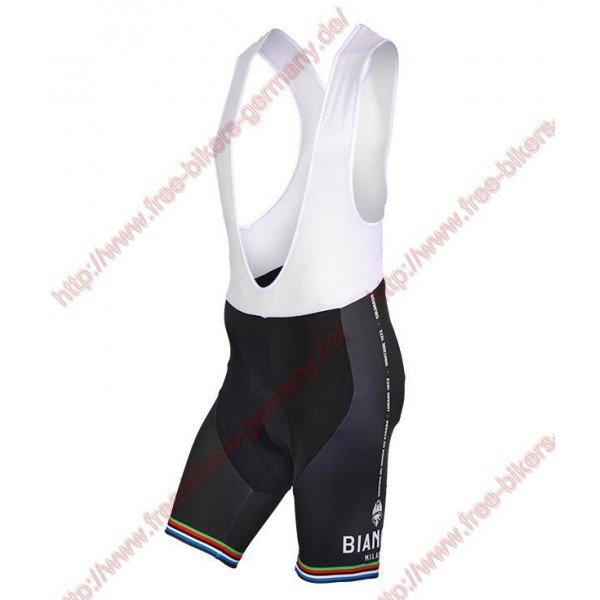 Profiteams BIANCHI MILANO New Pride white Trägerhosen Set Radtrikot De