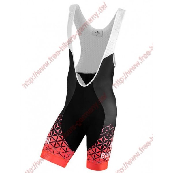 Profiteams BIANCHI MILANO Pedaso red Trägerhosen Set Radtrikot De