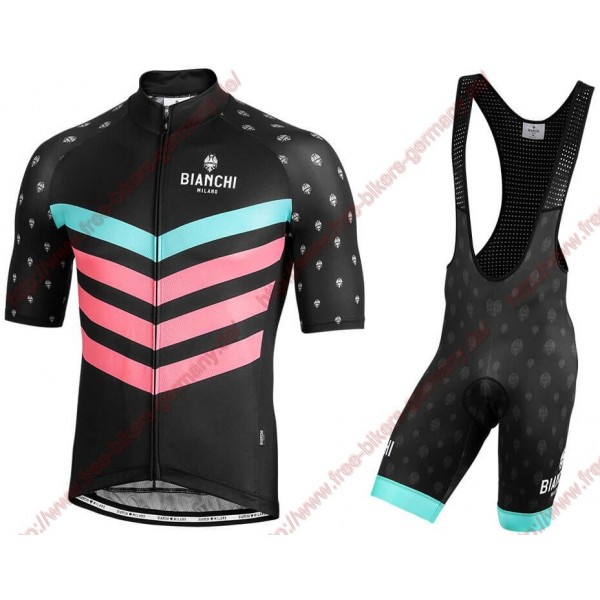Profiteams BIANCHI MILANO Nicandro Black Radbekleidung Satz Trikot Kurzarm+Trägerhosen Se Radtrikot De