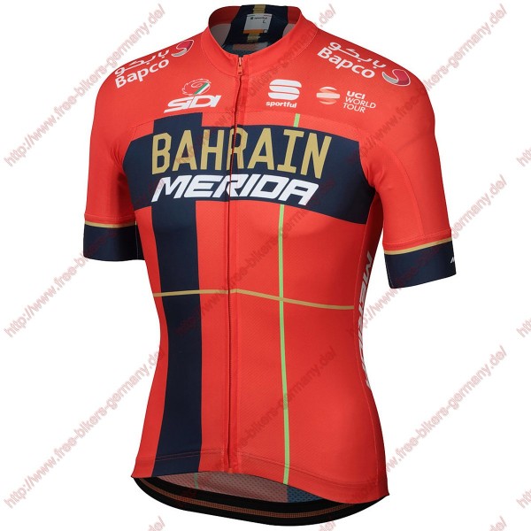 Profiteams Team Bahrain Merida 2019 Trikot Kurzarm Outlet Radtrikot De