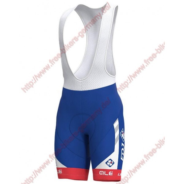 Profiteams 2019 Groupama FDJ Trägerhosen Set Radtrikot De