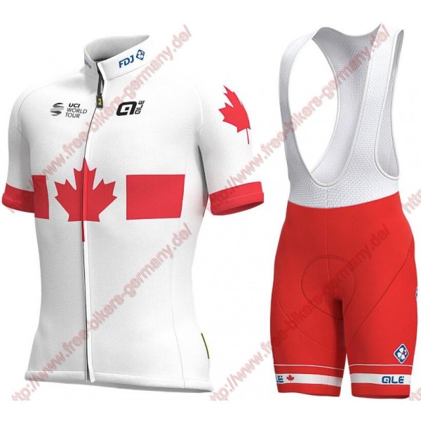 Profiteams 2019 Groupama FDJ Canadian Champion Radbekleidung Satz Trikot Kurzarm+Trägerhosen Se Radtrikot De