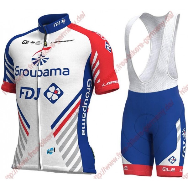 Profiteams 2019 Groupama FDJ Radbekleidung Satz Trikot Kurzarm+Trägerhosen Se Radtrikot De