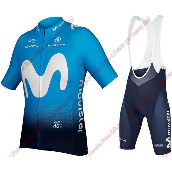 Profiteams MOVISTAR TEAM 2019 Radbekleidung Satz Trikot Kurzarm+Trägerhosen Se Radtrikot De