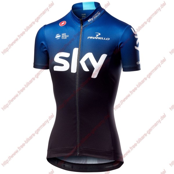 Profiteams TEAM SKY 2019 Damen Trikot Kurzarm Outlet Radtrikot De
