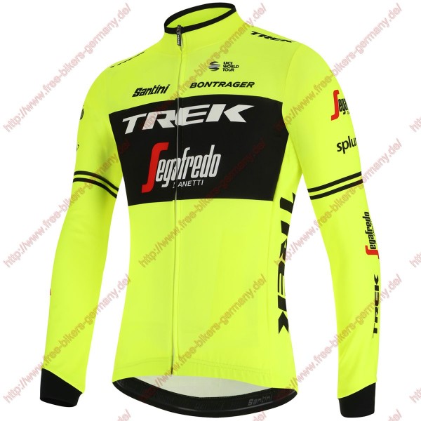 Profiteams Trek Segafredo 2019 training Fluo gelb Radsport Trikot Langarm Radtrikot De