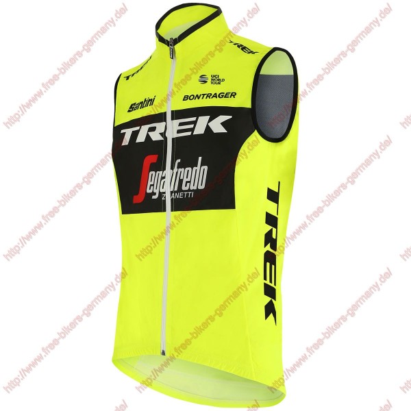 Profiteams Trek Segafredo 2019 training Fluo gelb Windstopper Vest Radtrikot De