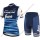 Profiteams Trek Segafredo 2019 Damen blau Fietskleding Set Trikot Kurzarm Outlet+Korte fiet Radtrikot De