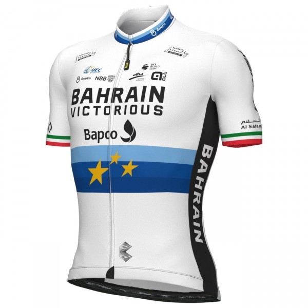 Bahrain Victorious Europameister 2022 Radtrikot kurzarm-ALE Radsport-Profi-Team Radtrikot De