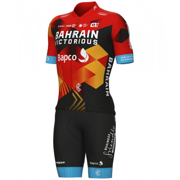 Bahrain Victorious 2023 Set(Kurzarmtrikot+Trägerhose)-ALE Radsport-Profi-Team Radtrikot De Bahrain Victorious 2023 Set(Kurzarmtrikot+Trägerhose)-ALE Radsport-Profi-Team Radtrikot De