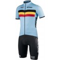 BELGIEN 2022 Radtrikot kurzarm(langer RV)-Radsport-National-Team Radtrikot De