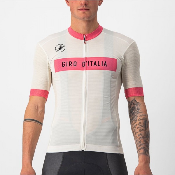 Giro d'Italia 2023 FUORI-MAGLIA BIANCO Radtrikot kurzarm Radtrikot De Giro d'Italia 2023 FUORI-MAGLIA BIANCO Radtrikot kurzarm Radtrikot De