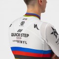 Quick Step-Alpha Vinyl Straßenrad Weltmeister Regenbogentrikot 2022 Competizione Radtrikot kurzarm-Radsport-Profi-Team Radtrikot De Quick Step-Alpha Vinyl Straßenrad Weltmeister Regenbogentrikot 2022 Competizione Radtrikot kurzarm-Radsport-Profi-Team Radtrikot De