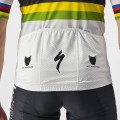 Quick Step-Alpha Vinyl Straßenrad Weltmeister Regenbogentrikot 2022 Competizione Radtrikot kurzarm-Radsport-Profi-Team Radtrikot De Quick Step-Alpha Vinyl Straßenrad Weltmeister Regenbogentrikot 2022 Competizione Radtrikot kurzarm-Radsport-Profi-Team Radtrikot De