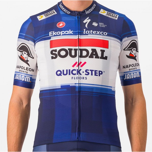 Soudal Quick-Step 2023 Competizione Radtrikot kurzarm-Radsport-Profi-Team Radtrikot De